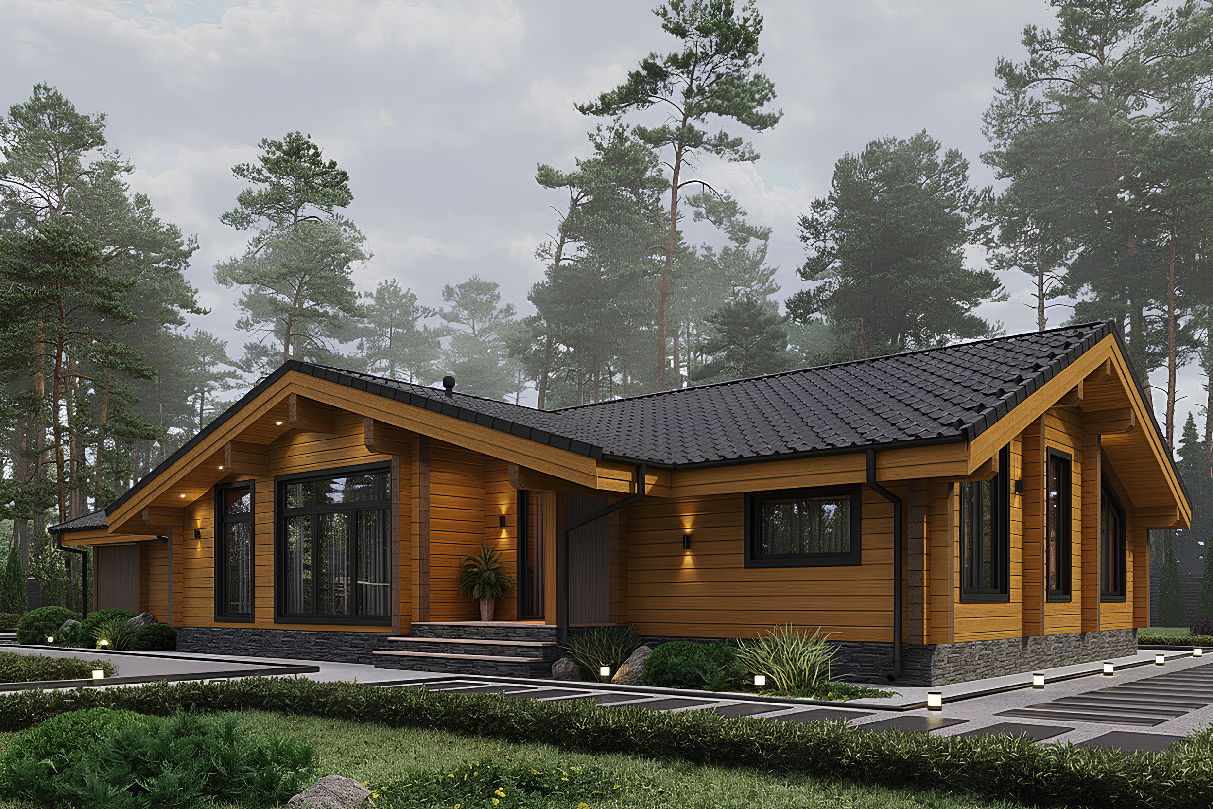 Дом из клееного бруса VZ-498